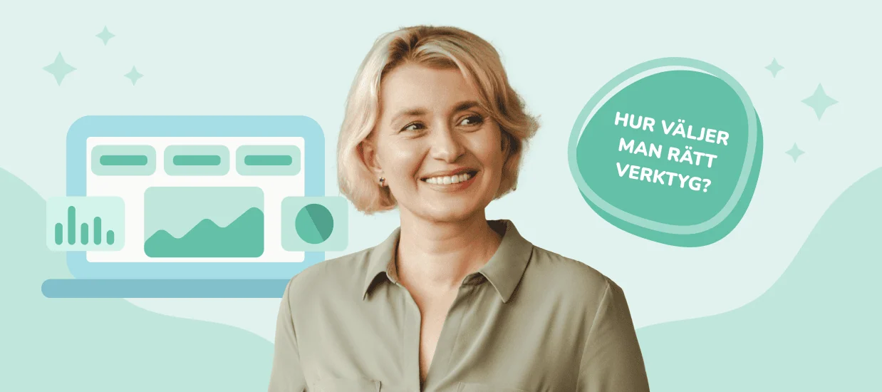 Kvinna med analysverktyg i bakgrunden – hur väljer man rätt verktyg för lönekartläggning